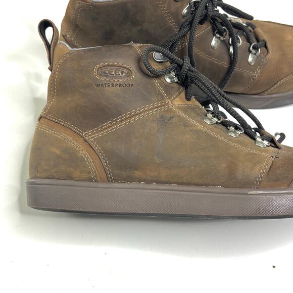 Keen Brown Leather Winter Haven Shoes Waterproof Mens Sneaker Lace Up Boots 11 main image 11